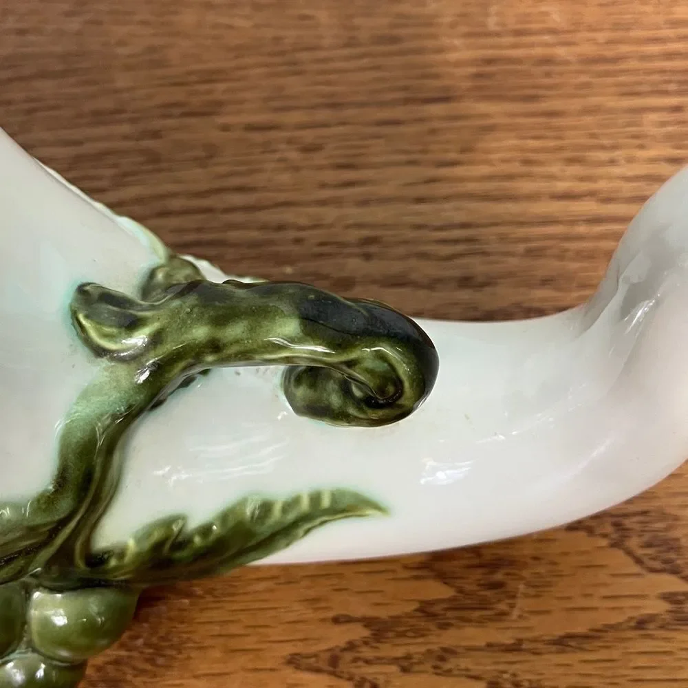 Hull 'Tokay' Tuscany vintage ceramic cornucopia planter vase grapes grapeleaves